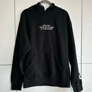Deep End Swim Sweatshirt Swimmers Swimming Size Medium Black Hoodie Unisex